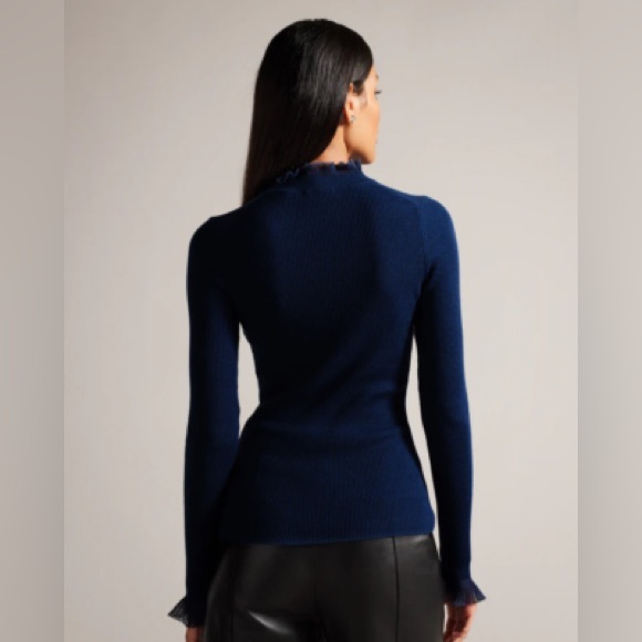 Ted Baker Navy Blue Crew Neck Sweater - Picture 4 of 14